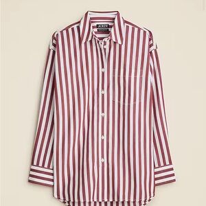 J. Crew, Étienne oversized shirt in striped lightweight oxford